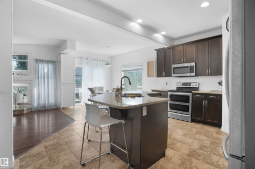 20705 56A Avenue, Edmonton, AB - Indoor Photo Showing Kitchen With Upgraded Kitchen