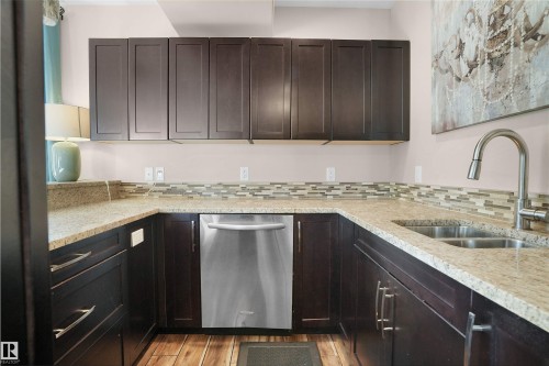 20705 56A Avenue, Edmonton, AB - Indoor Photo Showing Kitchen With Double Sink With Upgraded Kitchen