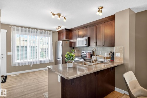 7327 Edgemont Way, Edmonton, AB - Indoor Photo Showing Kitchen With Double Sink