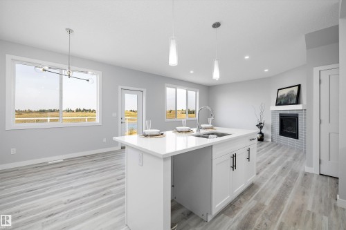 10238 92A Avenue, Morinville, AB - Indoor Photo Showing Kitchen With Double Sink
