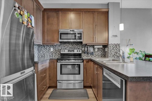 306 2588 Anderson Way, Edmonton, AB - Indoor Photo Showing Kitchen With Stainless Steel Kitchen With Double Sink
