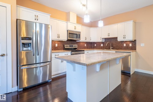 212 8730 82 Avenue, Edmonton, AB - Indoor Photo Showing Kitchen With Stainless Steel Kitchen With Upgraded Kitchen