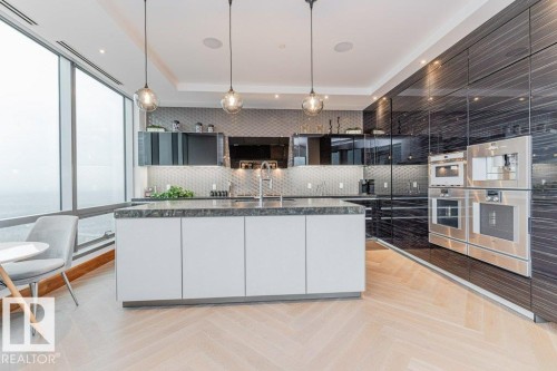 3401 11969 Jasper Avenue, Edmonton, AB - Indoor Photo Showing Kitchen With Upgraded Kitchen