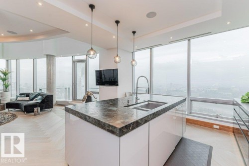 3401 11969 Jasper Avenue, Edmonton, AB - Indoor Photo Showing Kitchen With Upgraded Kitchen