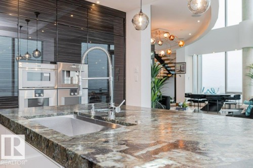 3401 11969 Jasper Avenue, Edmonton, AB - Indoor Photo Showing Kitchen With Upgraded Kitchen