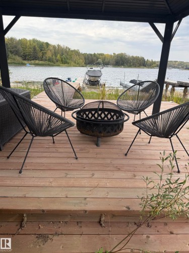 23 2332 Twp 521 Parkland County, Rural Parkland County, AB - Outdoor With Body Of Water With Deck Patio Veranda With Exterior