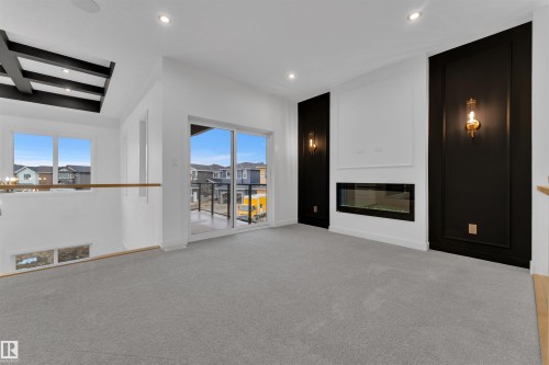 27 Eldridge Point(E), St. Albert, AB - Indoor With Fireplace