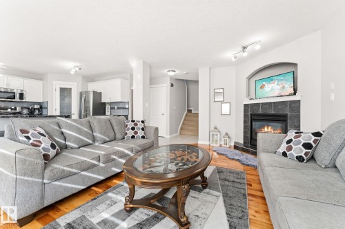 10655 181 Avenue, Edmonton, AB - Indoor Photo Showing Living Room With Fireplace