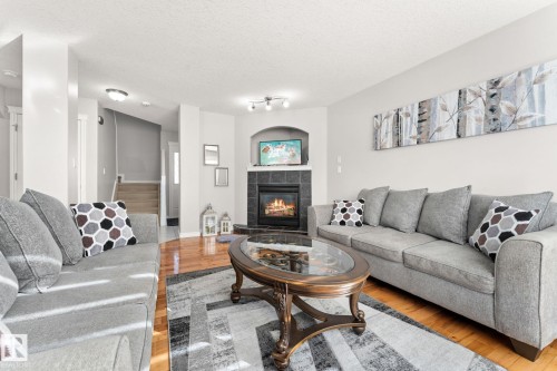 10655 181 Avenue, Edmonton, AB - Indoor Photo Showing Living Room With Fireplace