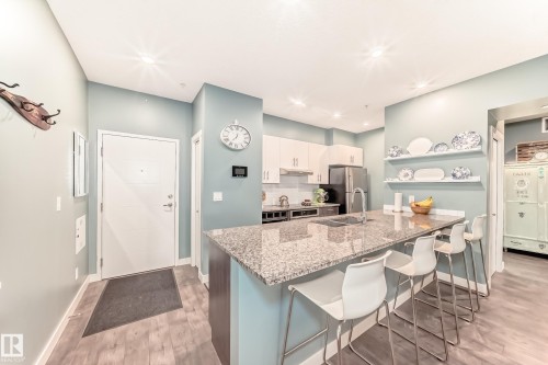 101 10126 144 Street, Edmonton, AB - Indoor Photo Showing Kitchen With Upgraded Kitchen