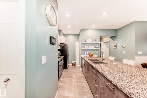 101 10126 144 Street, Edmonton, AB - Indoor Photo Showing Kitchen With Double Sink