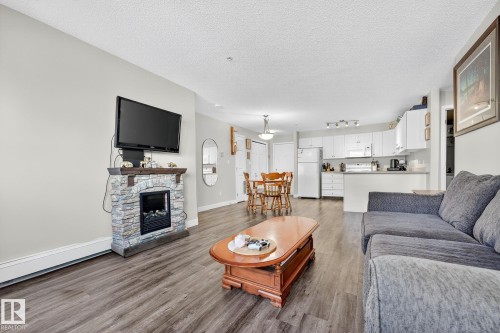 303 13625 34 Street, Edmonton, AB - Indoor Photo Showing Living Room With Fireplace