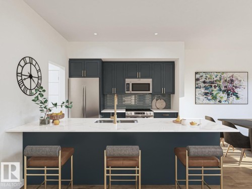 7 710 Mattson Drive, Edmonton, AB - Indoor Photo Showing Kitchen With Upgraded Kitchen