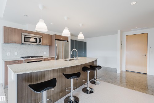403 2504 109 Street, Edmonton, AB - Indoor Photo Showing Kitchen With Double Sink With Upgraded Kitchen