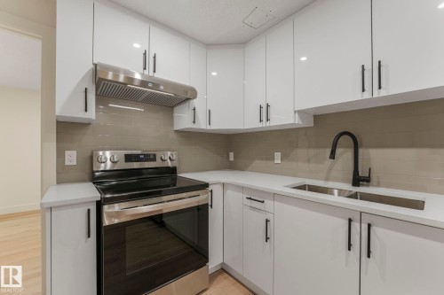 10965 129 Street, Edmonton, AB - Indoor Photo Showing Kitchen With Double Sink With Upgraded Kitchen