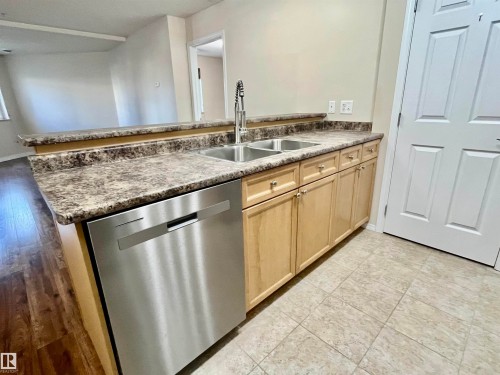 202 6921 199 Street, Edmonton, AB - Indoor Photo Showing Kitchen With Double Sink