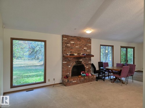 5001 67 Street, Rural Brazeau County, AB - Indoor With Fireplace