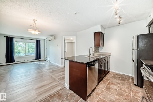 123 270 Mcconachie Drive, Edmonton, AB - Indoor Photo Showing Kitchen With Double Sink
