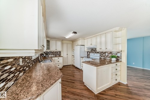 25027 Twp Rd 484, Rural Leduc County, AB - Indoor Photo Showing Kitchen With Double Sink
