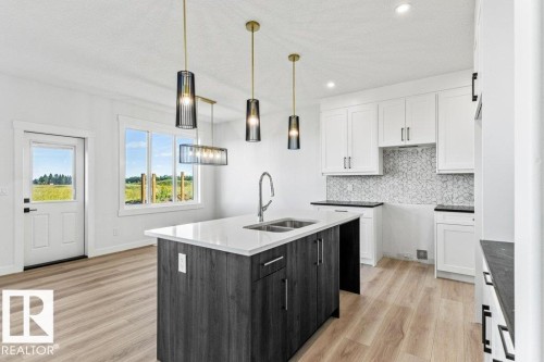 5018 53 Ave, Calmar, AB - Indoor Photo Showing Kitchen With Double Sink With Upgraded Kitchen