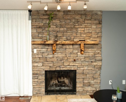 12070 25 Avenue, Edmonton, AB - Indoor Photo Showing Living Room With Fireplace