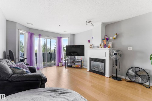 #213 4312 139 Avenue, Edmonton, AB - Indoor Photo Showing Living Room With Fireplace