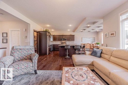 1019 Coopers Hawk Link, Edmonton, AB - Indoor Photo Showing Living Room