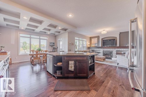 1019 Coopers Hawk Link, Edmonton, AB - Indoor Photo Showing Kitchen With Upgraded Kitchen