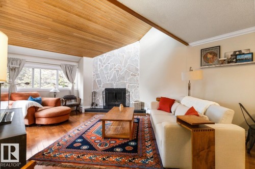 410 10139 117 Street, Edmonton, AB - Indoor Photo Showing Living Room With Fireplace