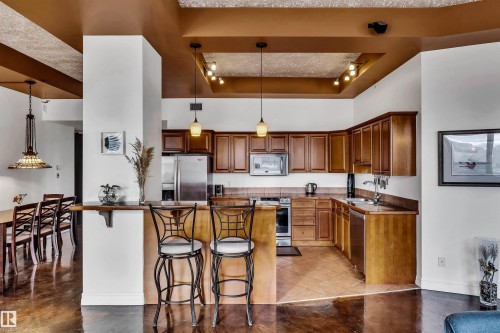 801 10106 105 Street, Edmonton, AB - Indoor Photo Showing Kitchen With Double Sink