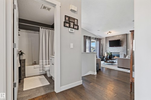 16507 81 Street, Edmonton, AB - Indoor Photo Showing Other Room With Fireplace