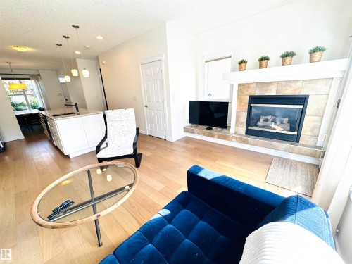 14418 98 Street, Edmonton, AB - Indoor Photo Showing Living Room With Fireplace