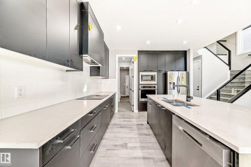 6819 171 Avenue, Edmonton, AB - Indoor Photo Showing Kitchen With Double Sink With Upgraded Kitchen