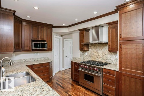 9119 117 Street, Edmonton, AB - Indoor Photo Showing Kitchen With Double Sink With Upgraded Kitchen
