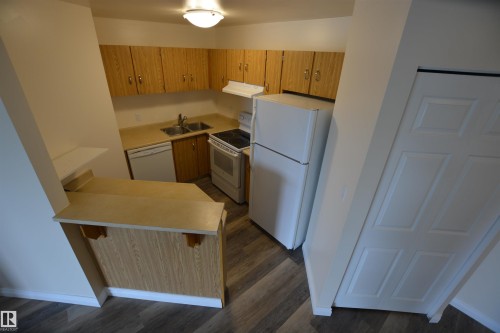 304 10511 19 Avenue, Edmonton, AB - Indoor Photo Showing Kitchen With Double Sink