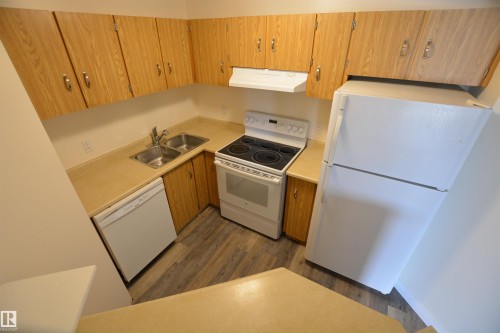 304 10511 19 Avenue, Edmonton, AB - Indoor Photo Showing Kitchen With Double Sink