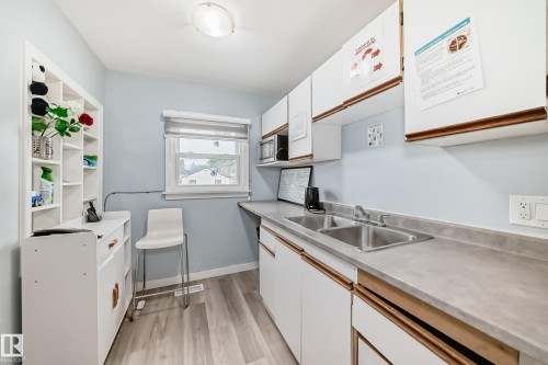 11951 77 Street Nw, Edmonton, AB - Indoor Photo Showing Kitchen With Double Sink