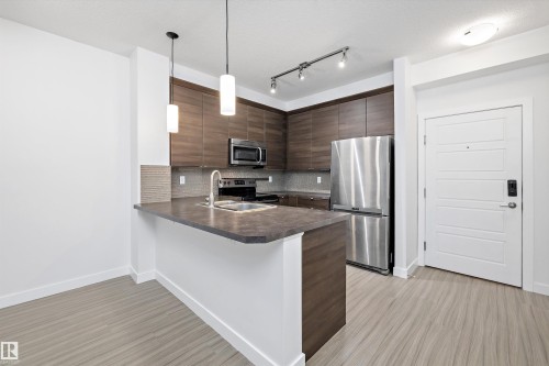 108 2590 Anderson Way, Edmonton, AB - Indoor Photo Showing Kitchen With Double Sink With Upgraded Kitchen