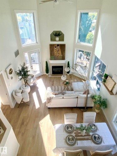 508 7839 96 Street, Edmonton, AB - Indoor Photo Showing Living Room With Fireplace