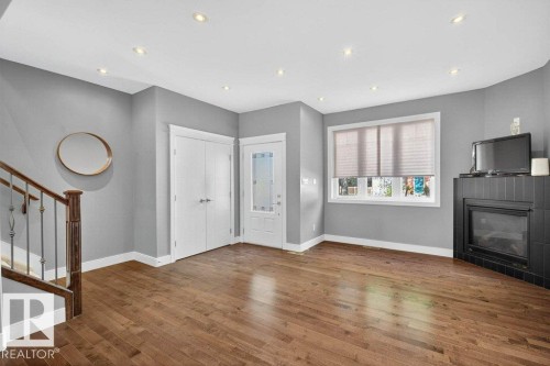 7909 105 Avenue Nw, Edmonton, AB - Indoor With Fireplace