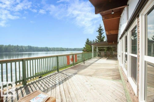 16 Maple Cresent, Rural Westlock County, AB - Outdoor With Body Of Water With Deck Patio Veranda With Exterior