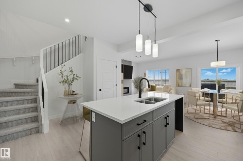 8909 223A Street, Edmonton, AB - Indoor Photo Showing Kitchen With Double Sink