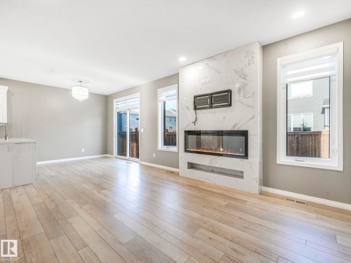 1631 203 Street, Edmonton, AB - Indoor Photo Showing Living Room With Fireplace