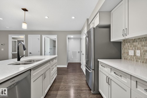 102 5029 Edgemont Boulevard, Edmonton, AB - Indoor Photo Showing Kitchen With Double Sink