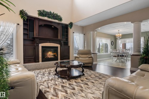#111-59311 Range Rd 35, Rural Barrhead County, AB - Indoor Photo Showing Living Room With Fireplace