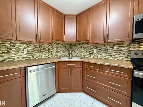 221 Callingwood Place, Edmonton, AB - Indoor Photo Showing Kitchen With Double Sink