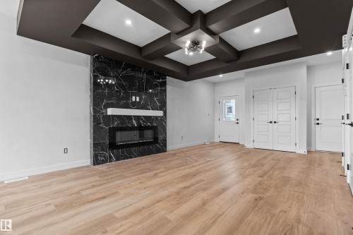 9592 86 Street, Morinville, AB - Indoor With Fireplace