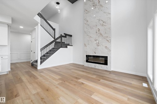 26 Chartres Close, St. Albert, AB - Indoor Photo Showing Living Room With Fireplace