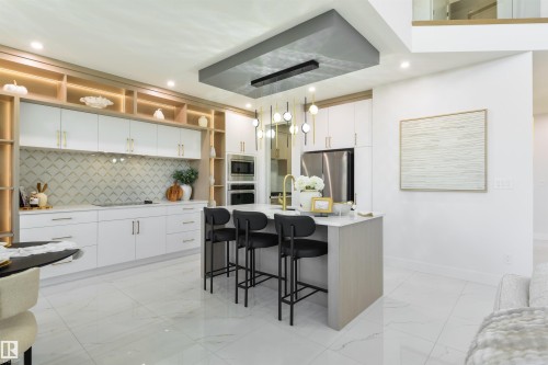 108 25 Street Sw, Edmonton, AB - Indoor Photo Showing Kitchen With Upgraded Kitchen