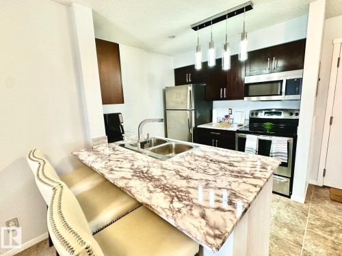 219 5370 Chappelle Road, Edmonton, AB - Indoor Photo Showing Kitchen With Double Sink With Upgraded Kitchen